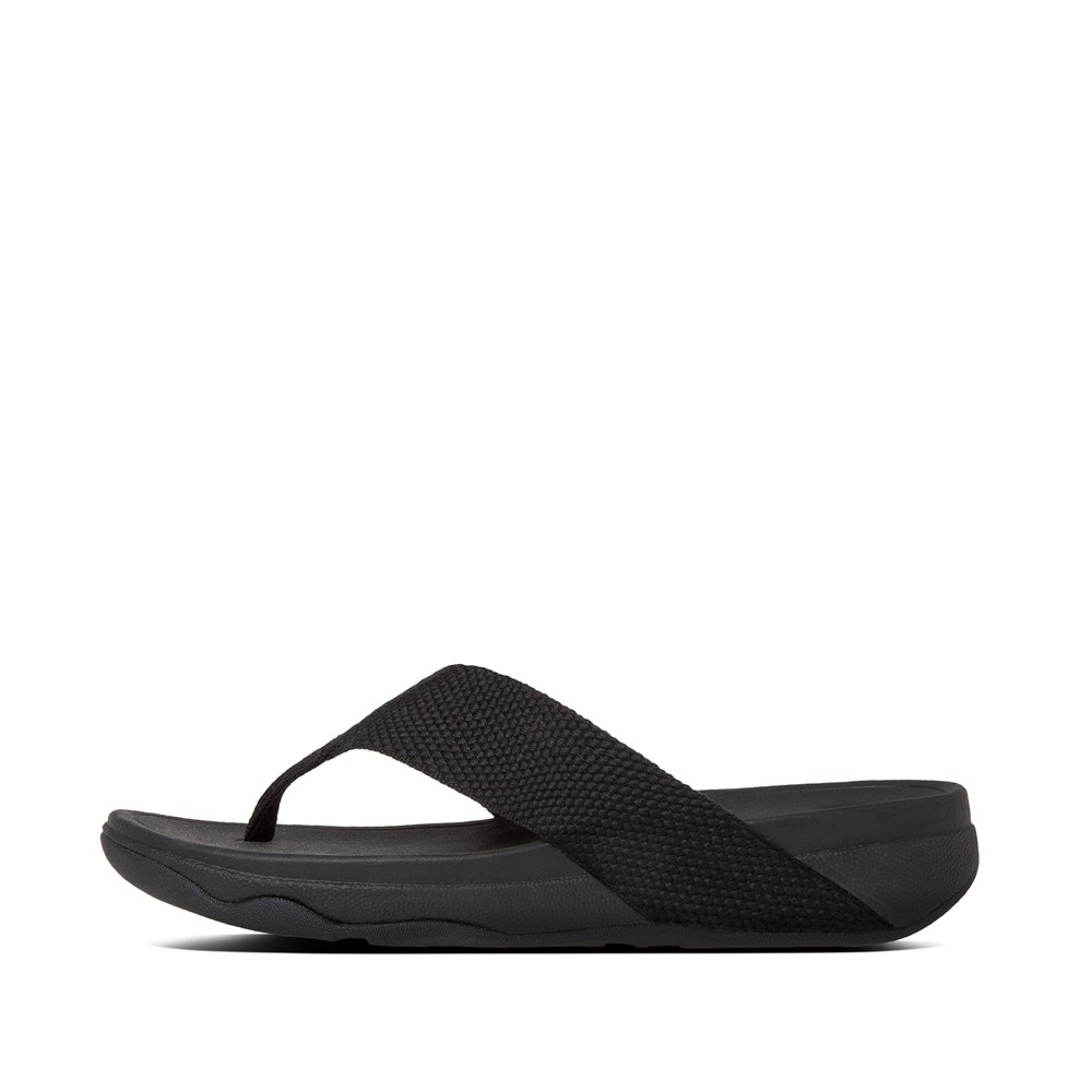 Fitflop Womens Sandals - Surfa Toe-post - Black - 032-RFJUMW